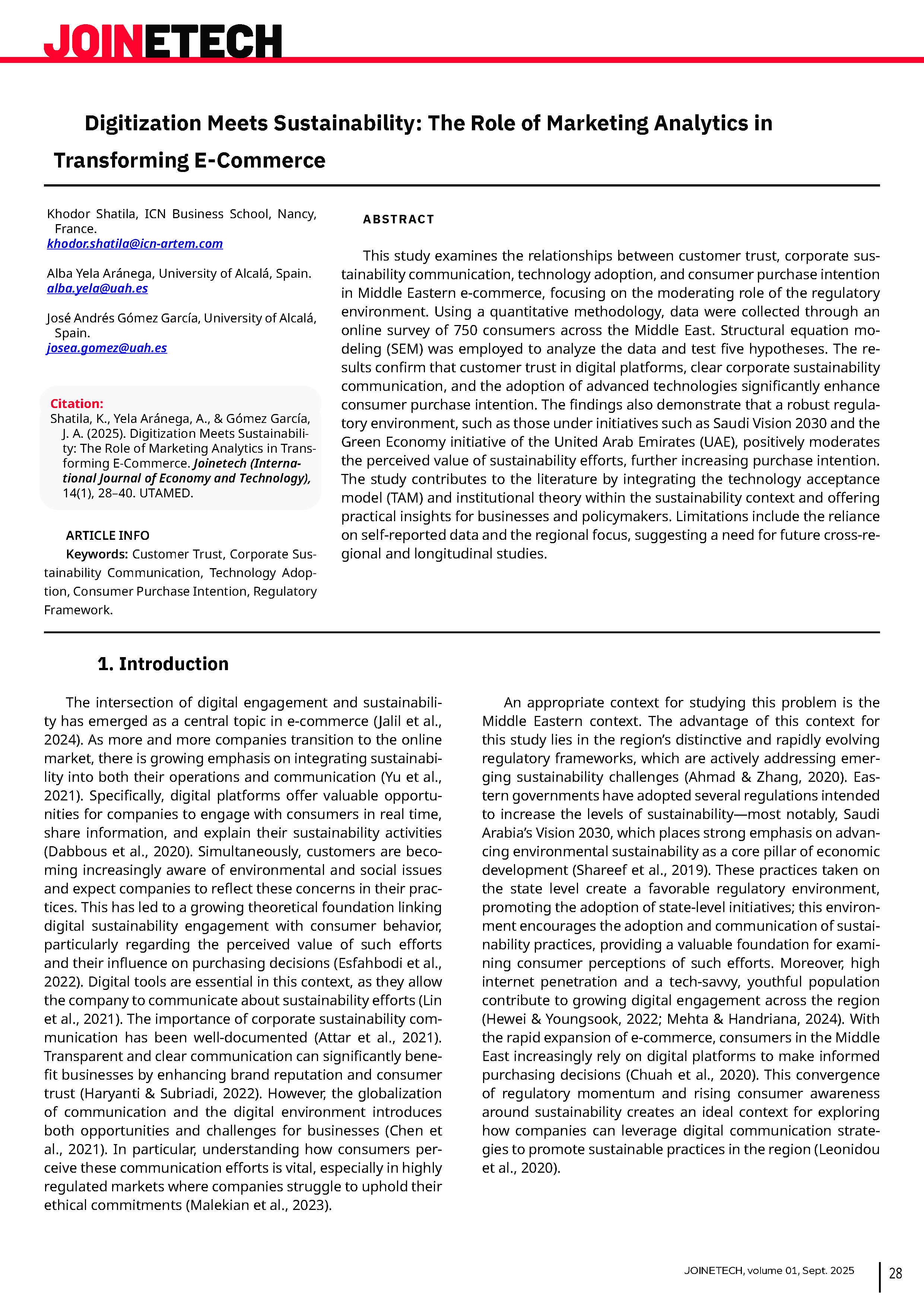 Digitization Meets Sustainability: The Role of Marketing Analytics in Transforming E-Commerce