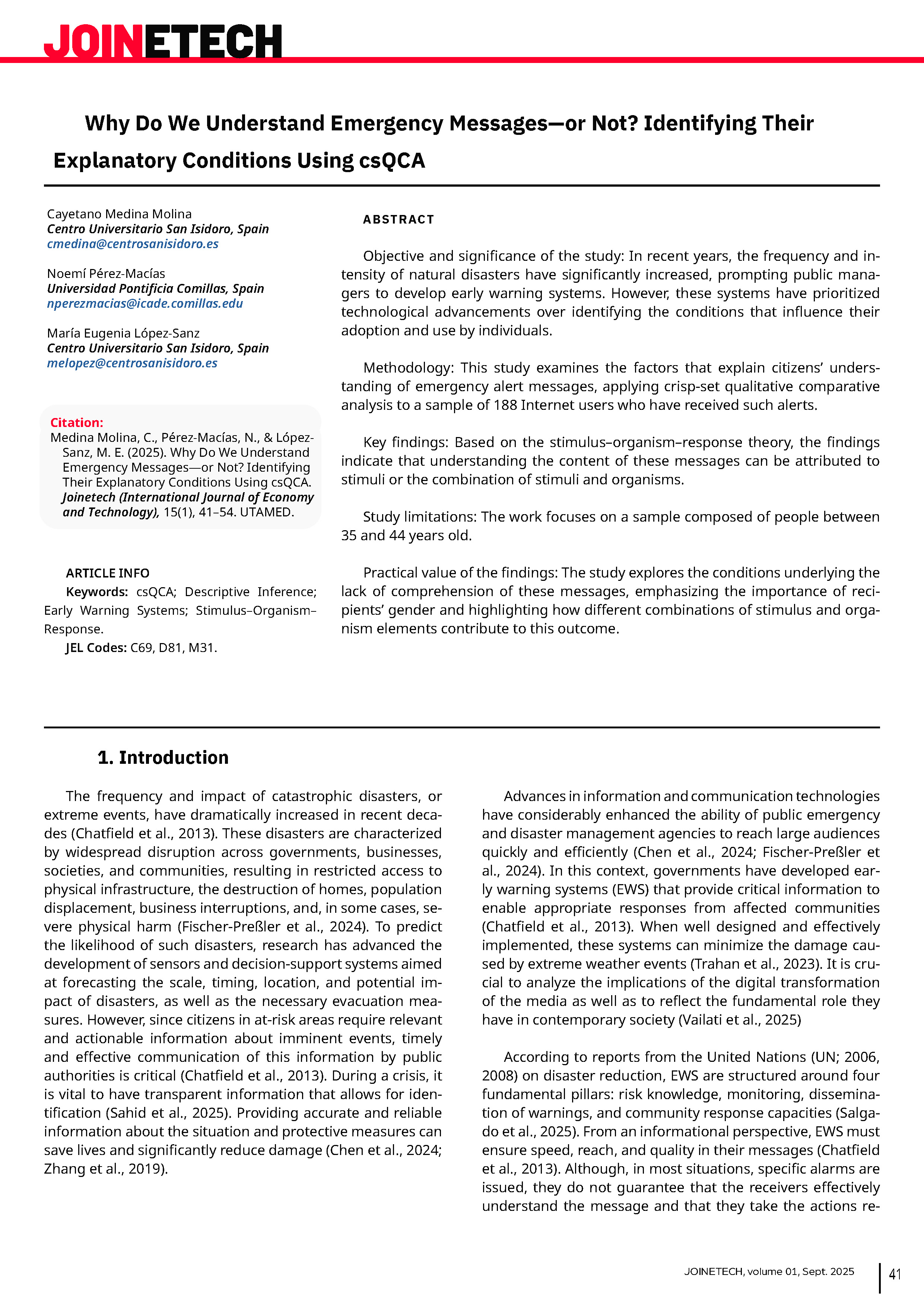Why Do We Understand Emergency Messages—or Not? Identifying Their Explanatory Conditions Using csQCA