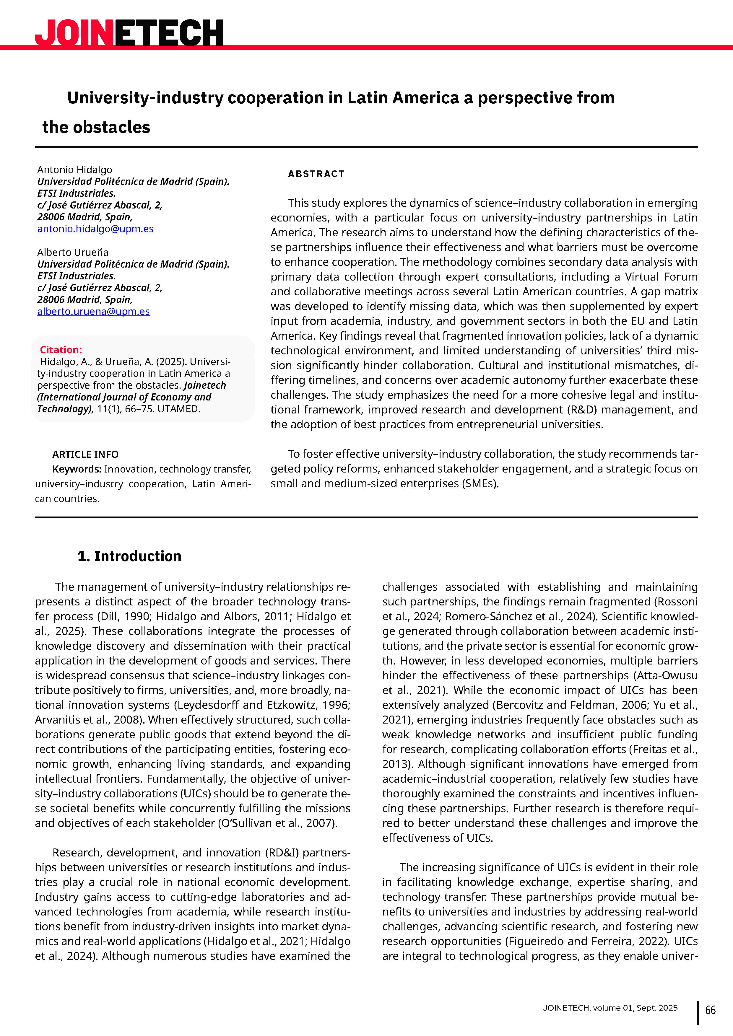 University-industry cooperation in Latin America a perspective from the obstacles